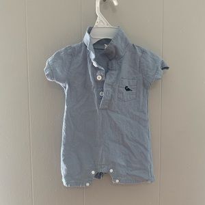 Blue baby boy’s romper